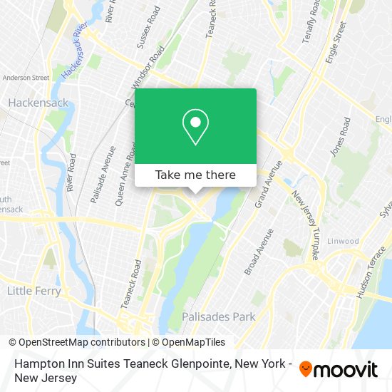 Mapa de Hampton Inn Suites Teaneck Glenpointe