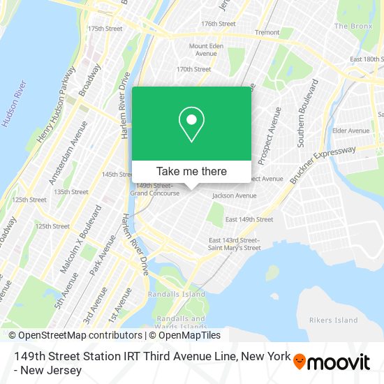 149th Street Station IRT Third Avenue Line map
