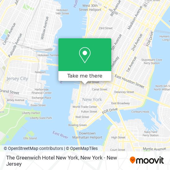 Mapa de The Greenwich Hotel New York