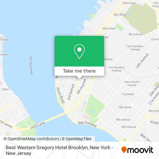 Mapa de Best Western Gregory Hotel Brooklyn