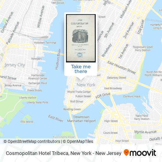 Mapa de Cosmopolitan Hotel Tribeca