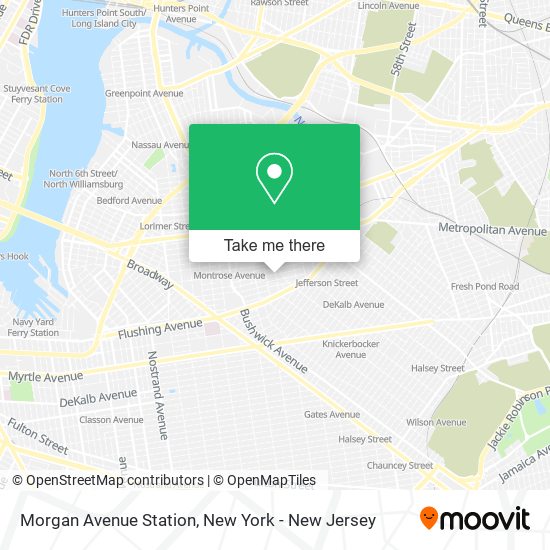 Mapa de Morgan Avenue Station