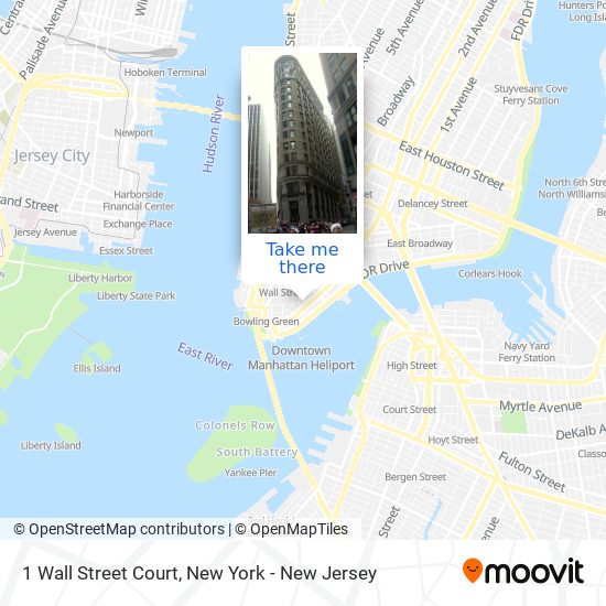Mapa de 1 Wall Street Court