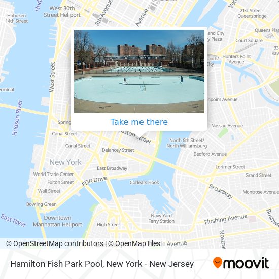 Hamilton Fish Park Pool map