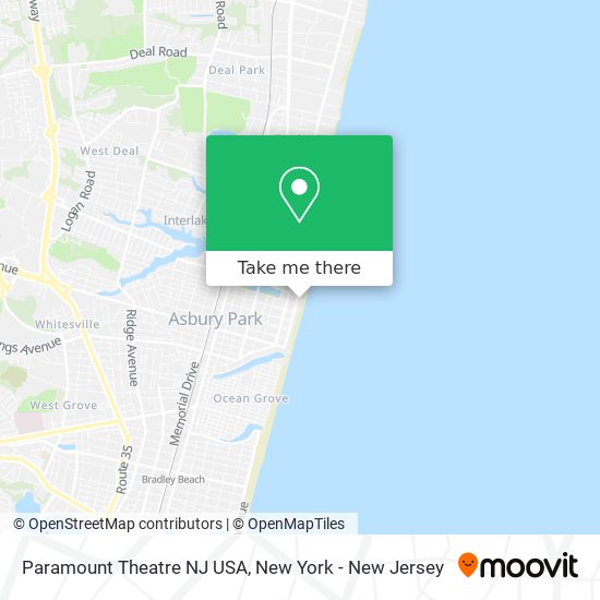 Paramount Theatre NJ USA map