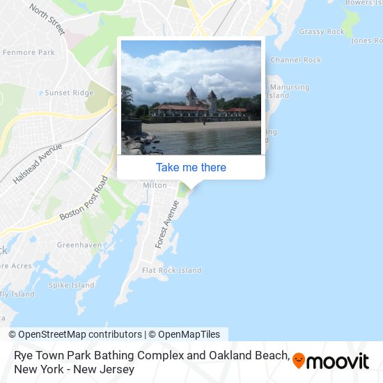 Rye Town Park Bathing Complex and Oakland Beach map