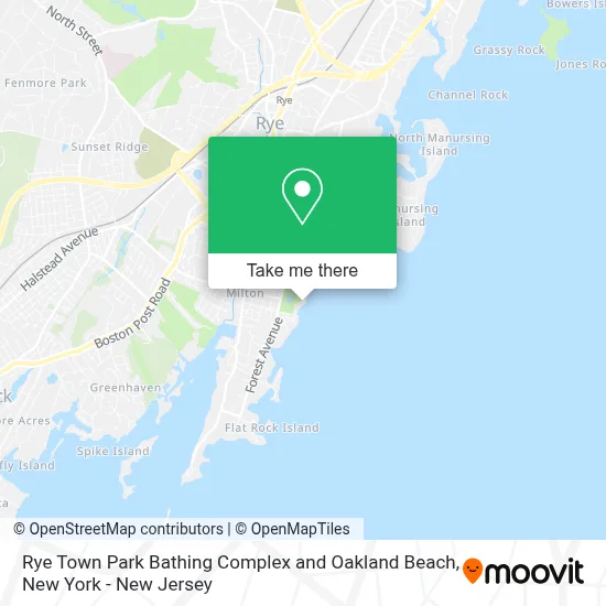 Rye Town Park Bathing Complex and Oakland Beach map