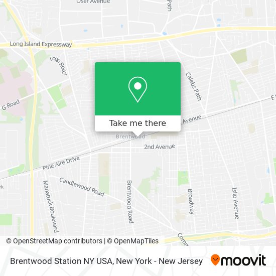 Mapa de Brentwood Station NY USA