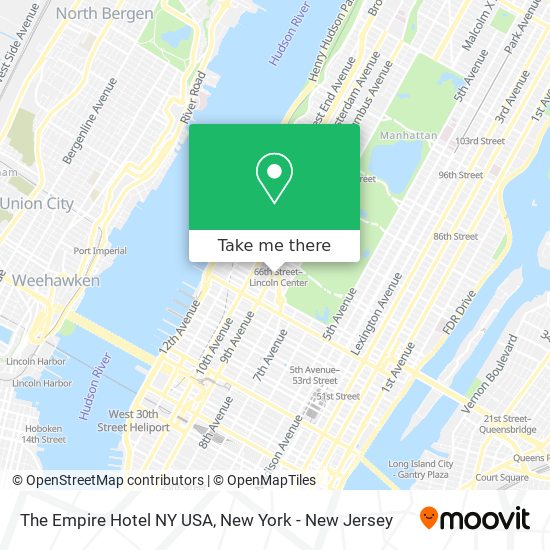 The Empire Hotel NY USA map