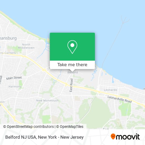 Belford NJ USA map