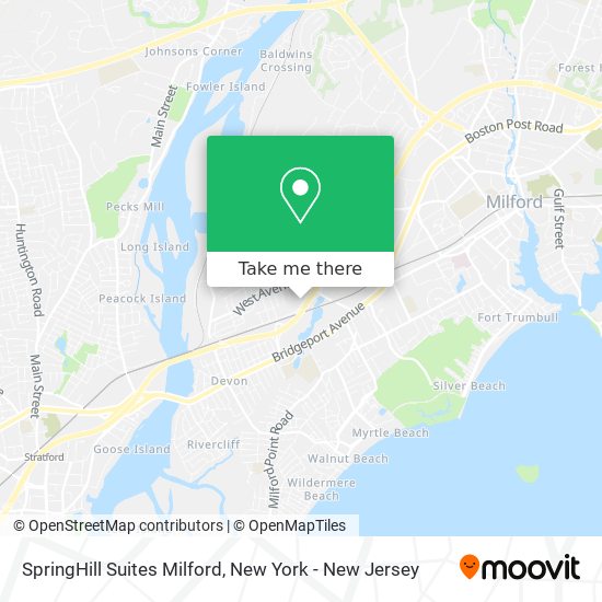 SpringHill Suites Milford map