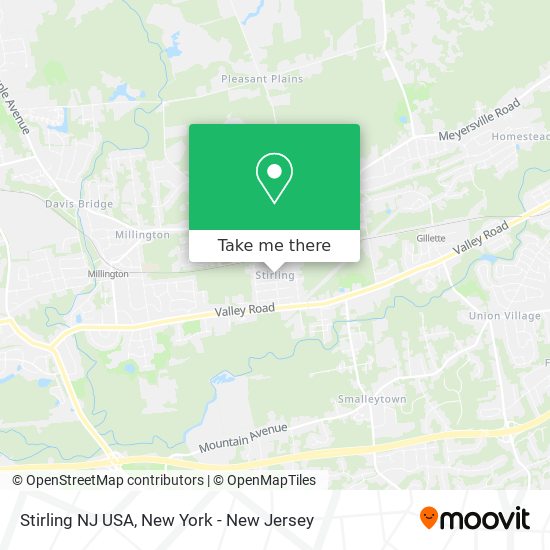 Mapa de Stirling NJ USA