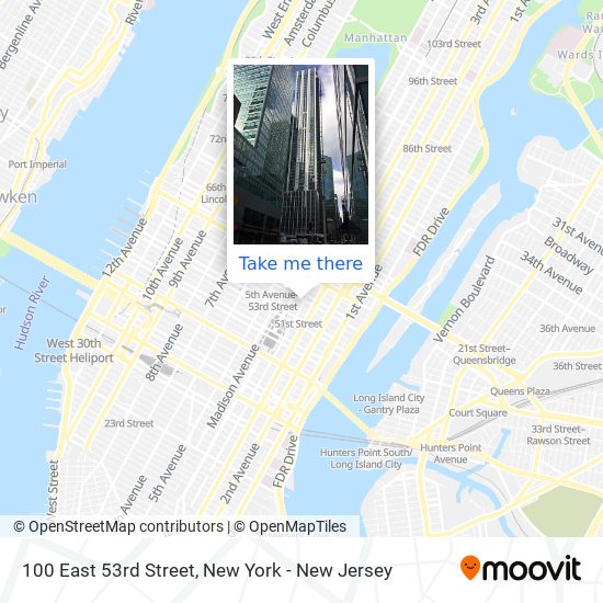 100 East 53rd Street map
