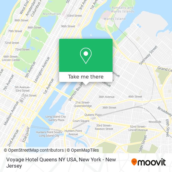 Mapa de Voyage Hotel Queens NY USA