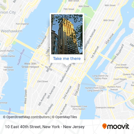 Mapa de 10 East 40th Street