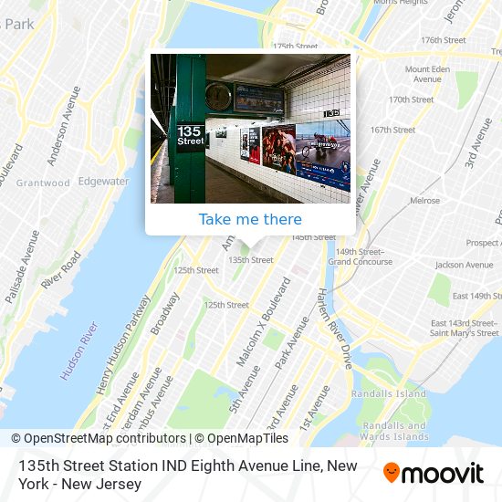 135th Street Station IND Eighth Avenue Line map