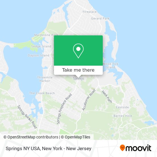 Springs NY USA map