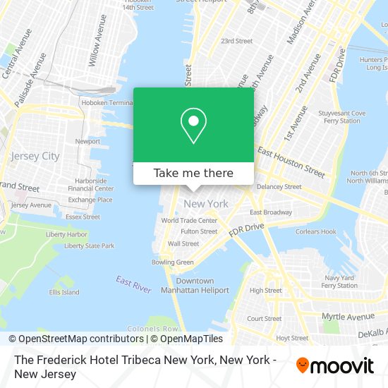 Mapa de The Frederick Hotel Tribeca New York