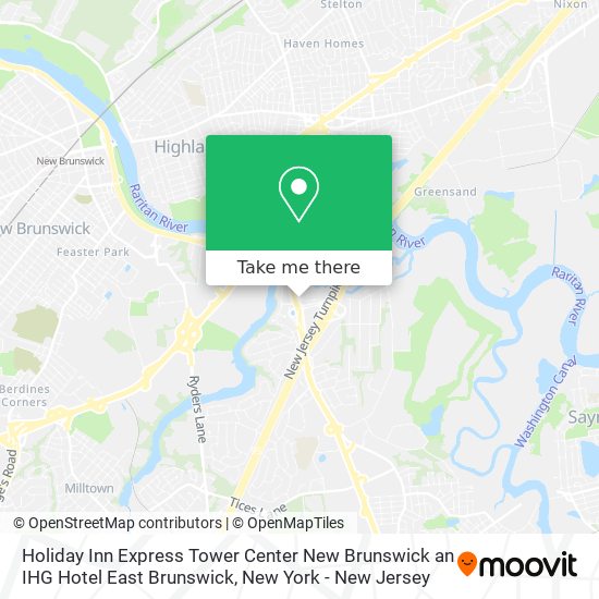 Mapa de Holiday Inn Express Tower Center New Brunswick an IHG Hotel East Brunswick