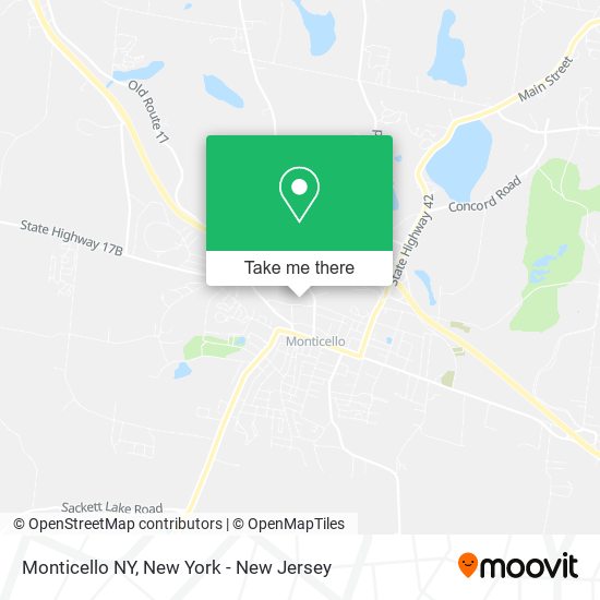 Mapa de Monticello NY