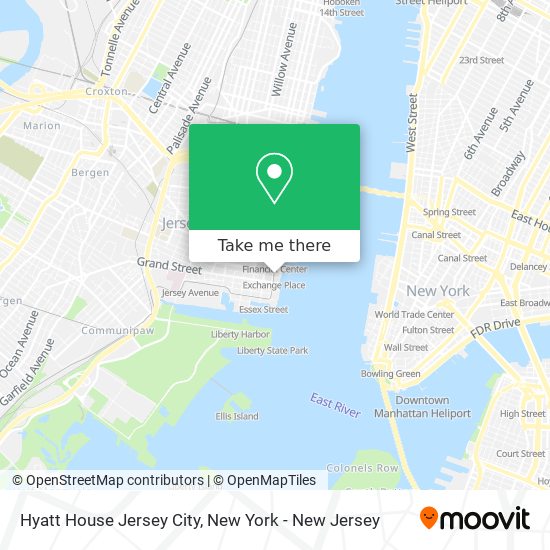 Hyatt House Jersey City map