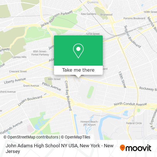 Mapa de John Adams High School NY USA