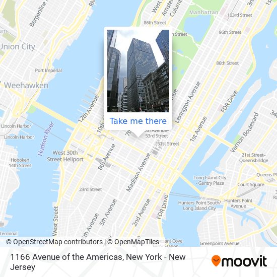 1166 Avenue of the Americas map