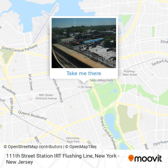 Mapa de 111th Street Station IRT Flushing Line