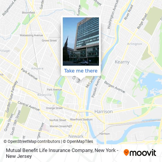Mapa de Mutual Benefit Life Insurance Company