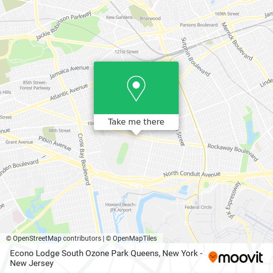 Mapa de Econo Lodge South Ozone Park Queens