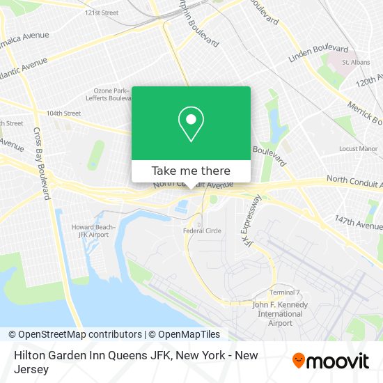 Mapa de Hilton Garden Inn Queens JFK