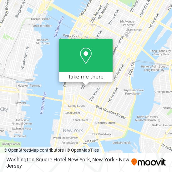 Washington Square Hotel New York map