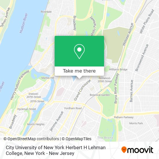 City University of New York Herbert H Lehman College map