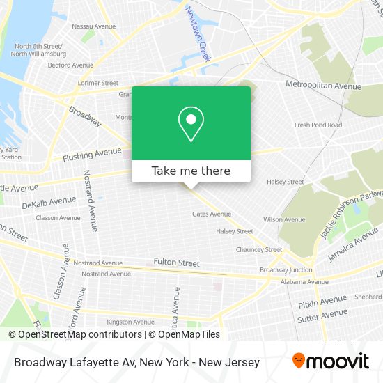 Mapa de Broadway Lafayette Av