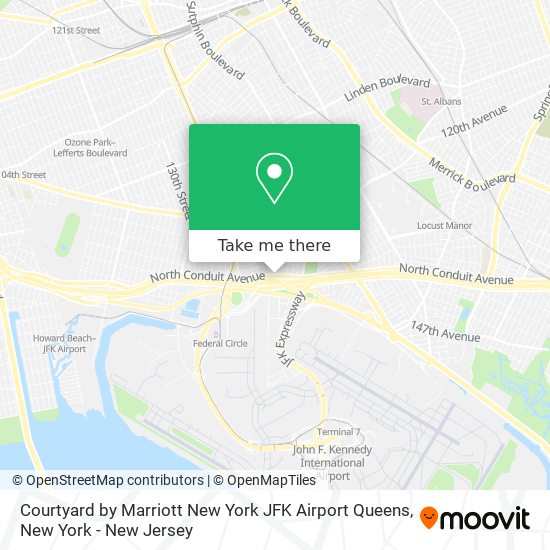 Mapa de Courtyard by Marriott New York JFK Airport Queens