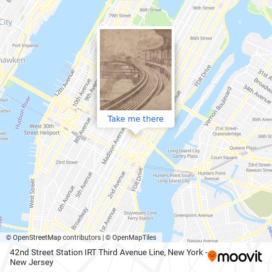 42nd Street Station IRT Third Avenue Line map