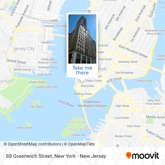 Mapa de 88 Greenwich Street