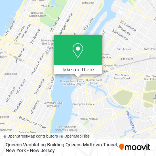 Queens Ventilating Building Queens Midtown Tunnel map