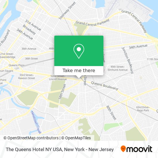 The Queens Hotel NY USA map