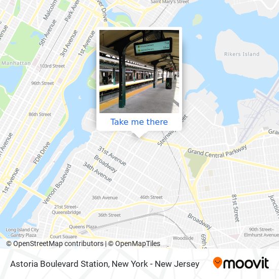 Astoria Boulevard Station map