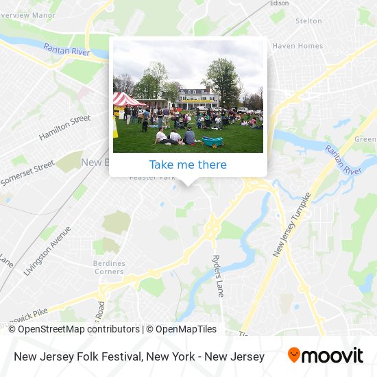 New Jersey Folk Festival map