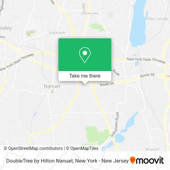DoubleTree by Hilton Nanuet map