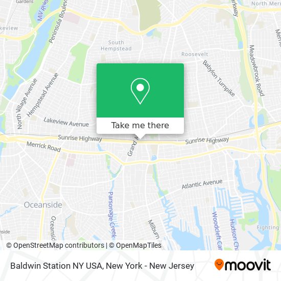 Mapa de Baldwin Station NY USA
