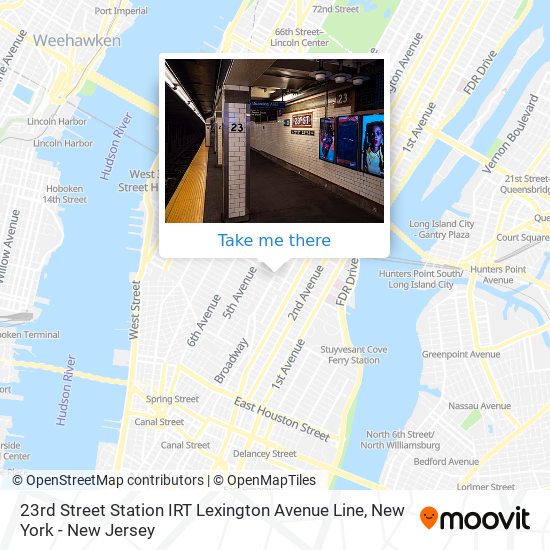 23rd Street Station IRT Lexington Avenue Line map