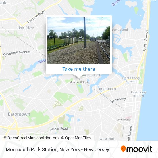 Mapa de Monmouth Park Station