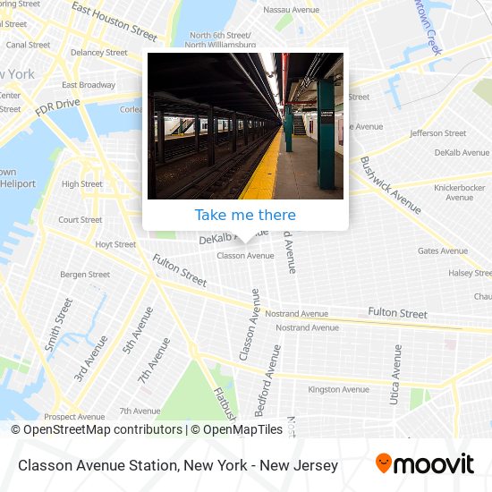 Classon Avenue Station map