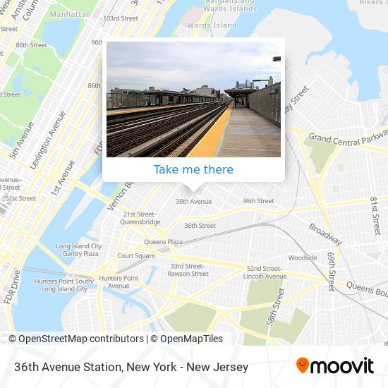 36th Avenue Station map