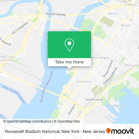 Roosevelt Stadium historical map