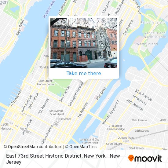 Mapa de East 73rd Street Historic District