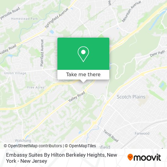 Embassy Suites By Hilton Berkeley Heights map